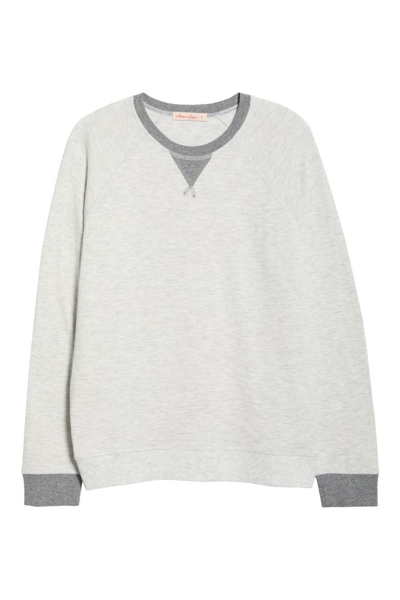 Varsity Raglan Sweatshirt, Alternate, color, HEATHER GREY