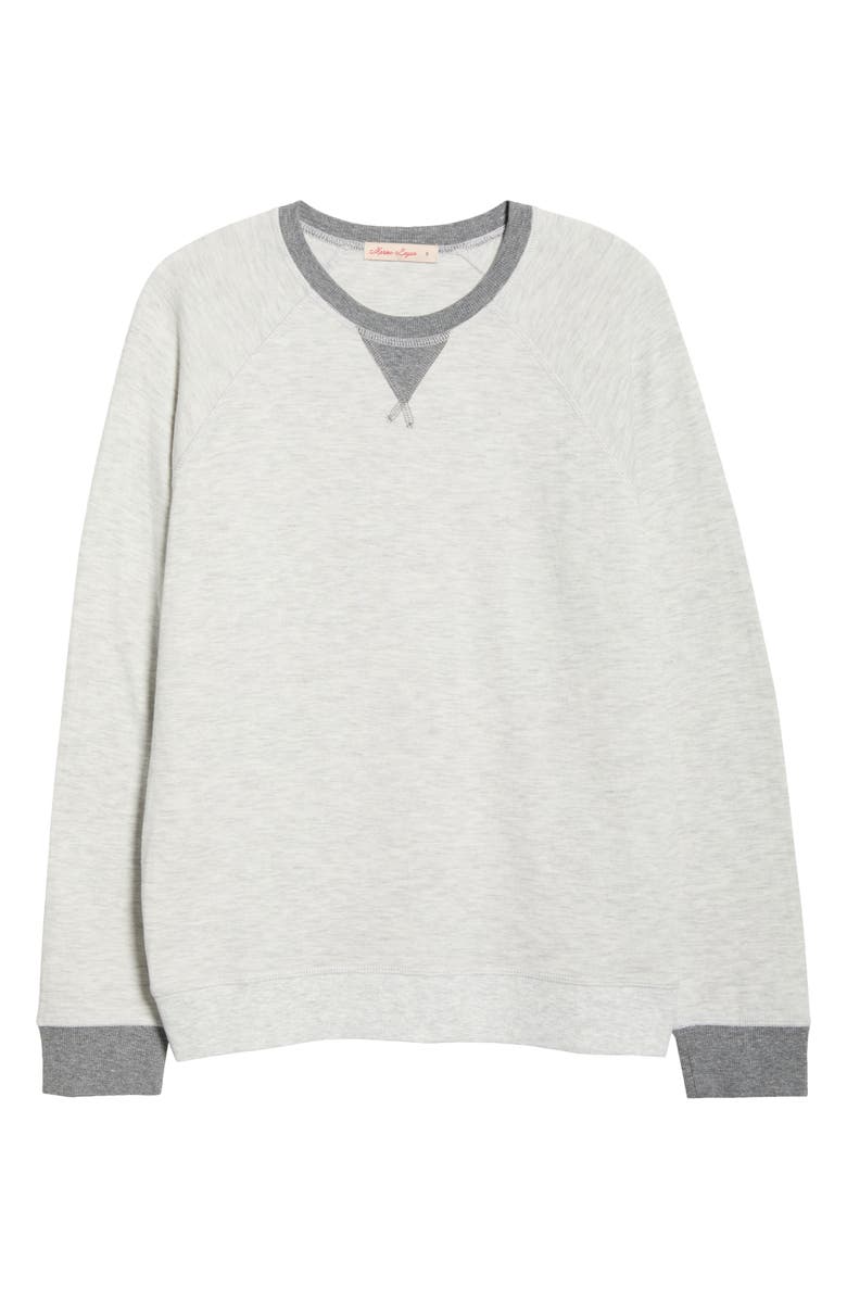 Marine Layer Varsity Raglan Sweatshirt, Main, color, Heather Grey