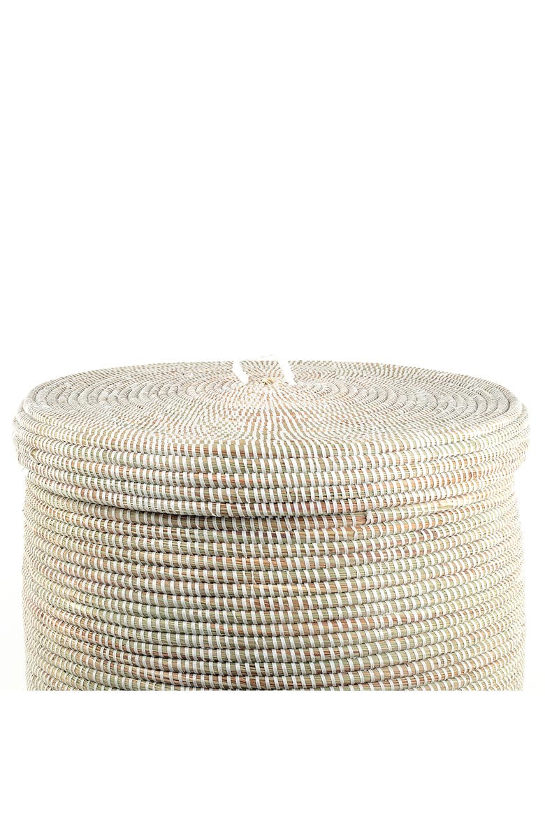 African Modern White Sand Dune Hamper Set, Alternate, color, White