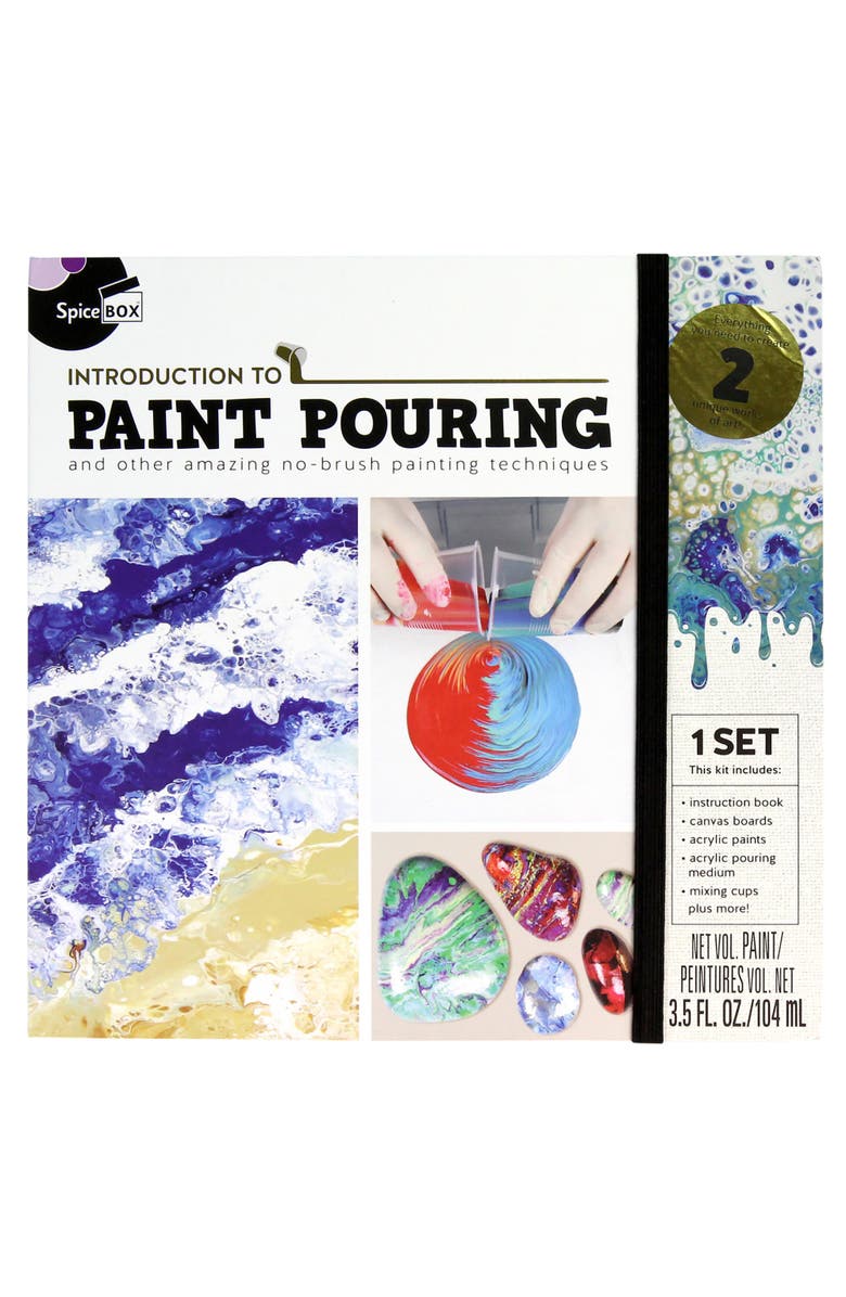 Introduction To Paint Pouring Kit, Alternate, color, Multicolored