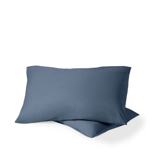 Bare Home 100% Organic Cotton Percale Cooling Pillowcase Set In Blue