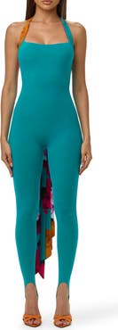 Naked Wardrobe Chiffon Strap Stirrup Jumpsuit