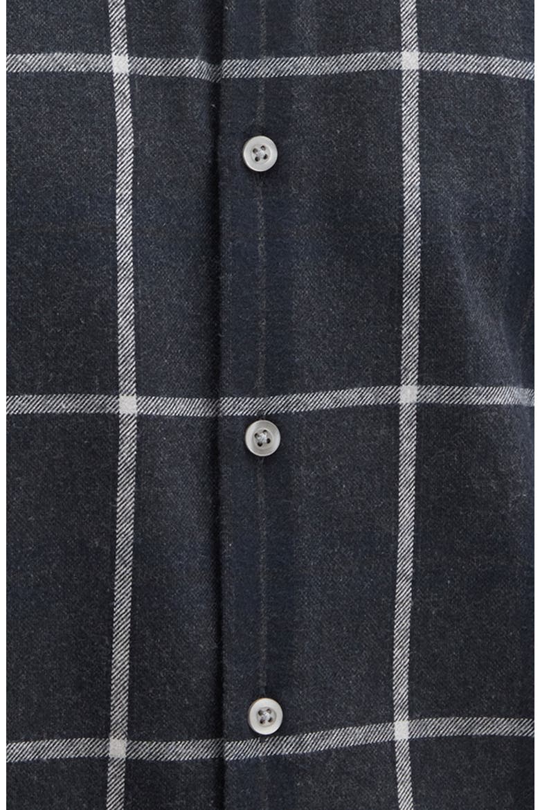 Jakin Windowpane Button Front Shirt, Alternate, color, GRAPHITE