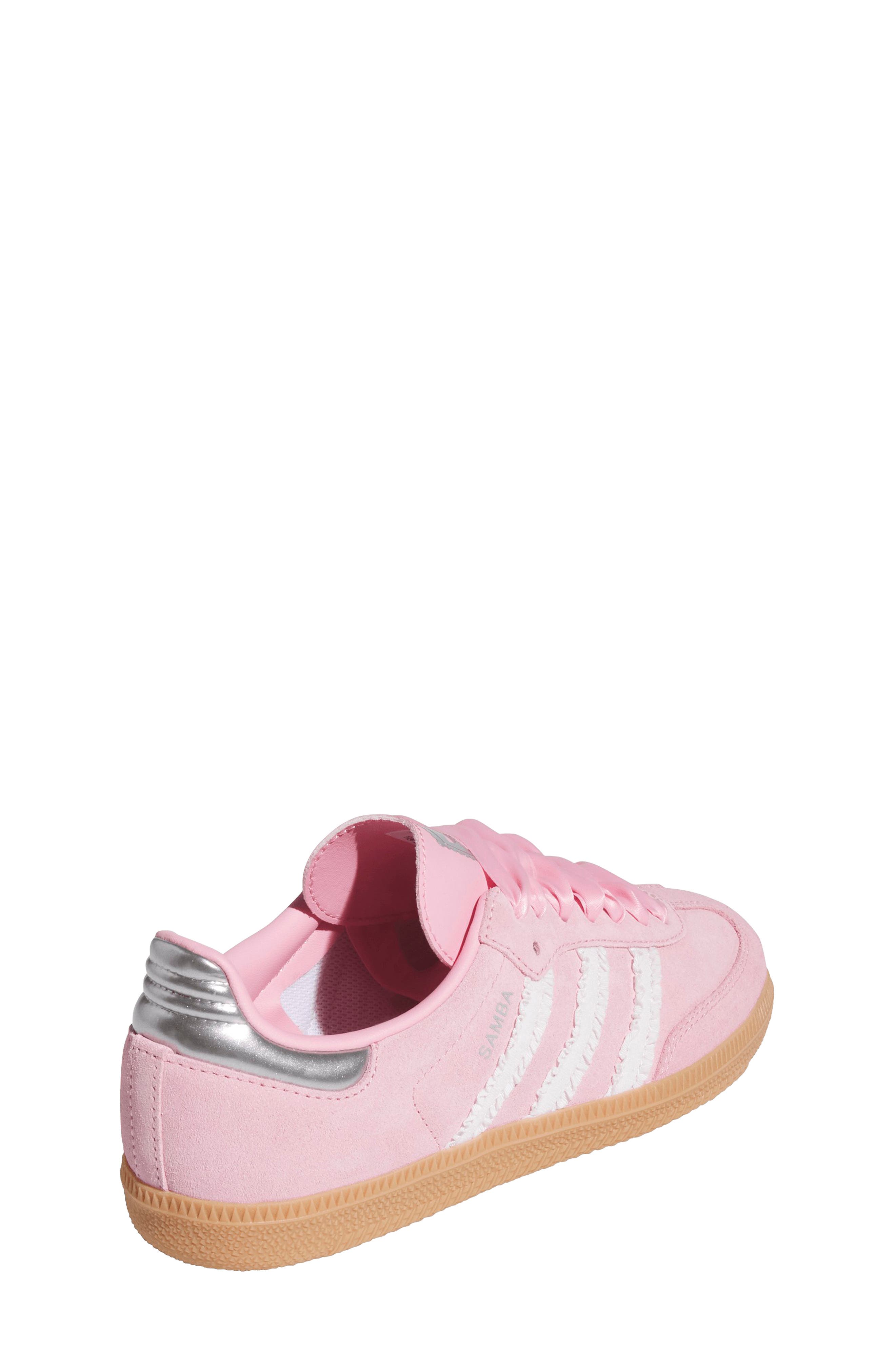 Kids' Samba Sneaker, Alternate, color, LIGHT PINK/ WHITE/ SILVER