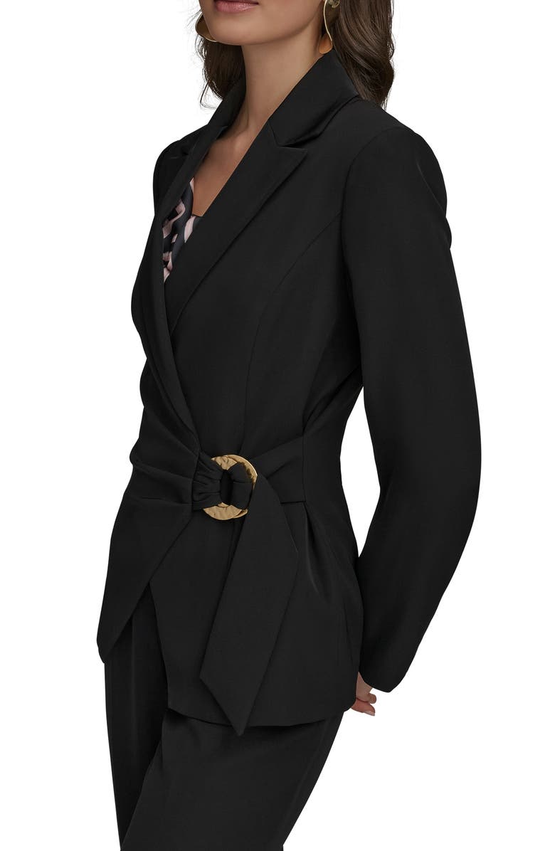 Donna Karan New York Hardware Side Tie Blazer, Alternate, color, 