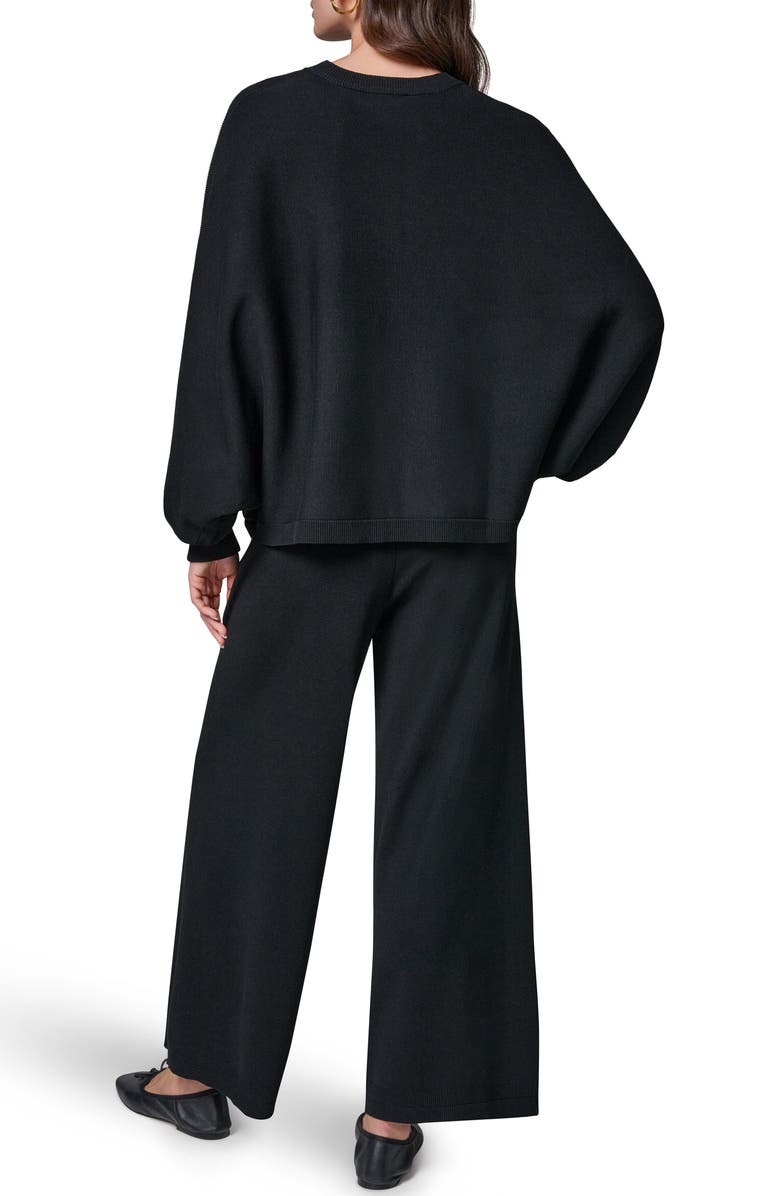 Donna Karan New York Dolman Sleeve Milano Knit Sweater, Alternate, color, Black