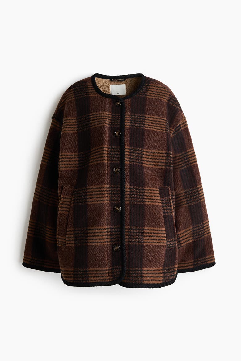 Mama Before & After Babywearing Jacket, Alternate, color, Brown/plaid