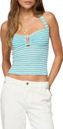 EDIKTED Lovina Stripe Halter Top