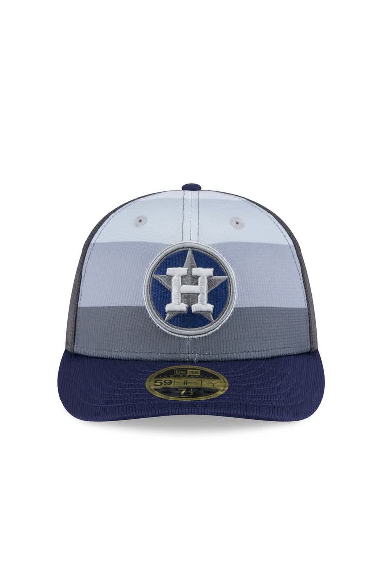 New Era Men's New Era Gray/Navy Houston Astros 2025 Batting Practice Low Profile 59FIFTY Fitted Hat, Alternate, color, Gray