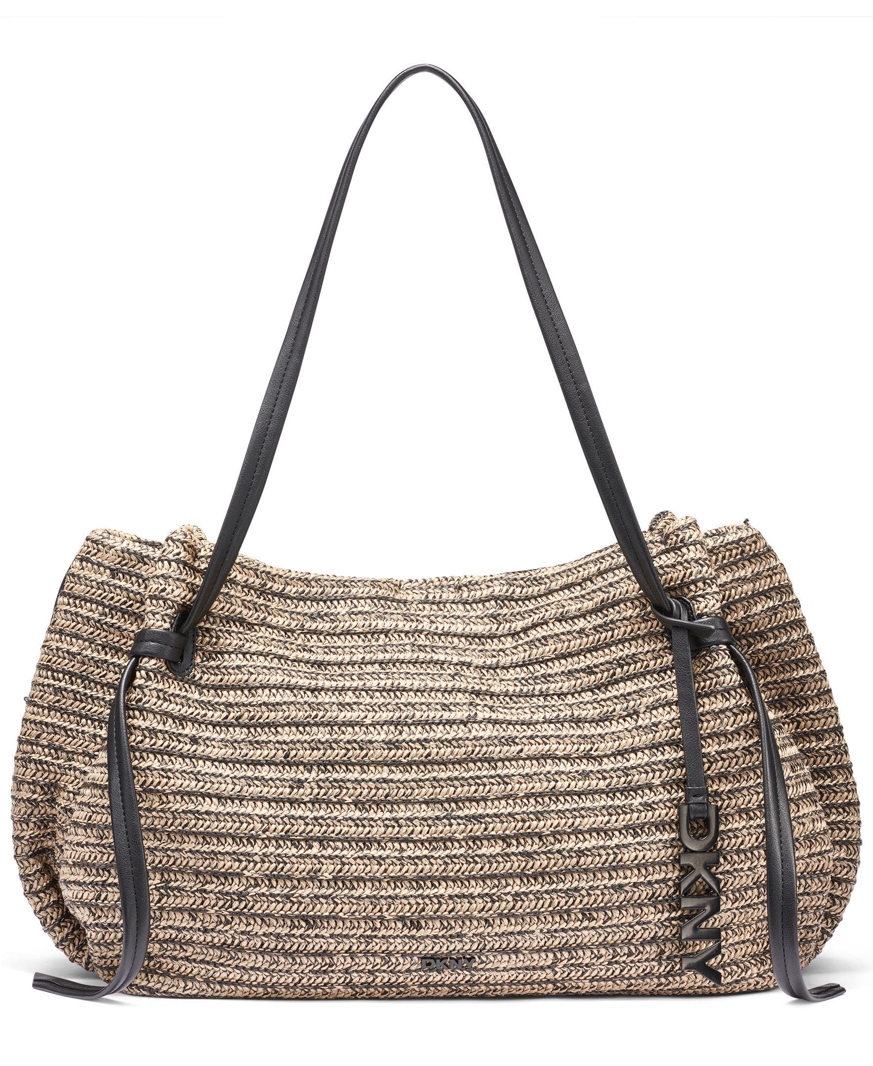 DKNY Aisling Small Tote, Main, color, Black/Natural