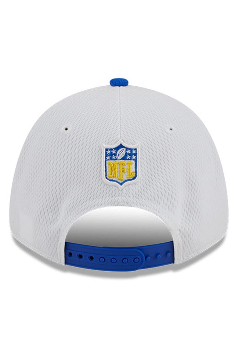 Men's New Era  White/Royal Los Angeles Rams 2023 Sideline 9FORTY Adjustable Hat, Alternate, color, White