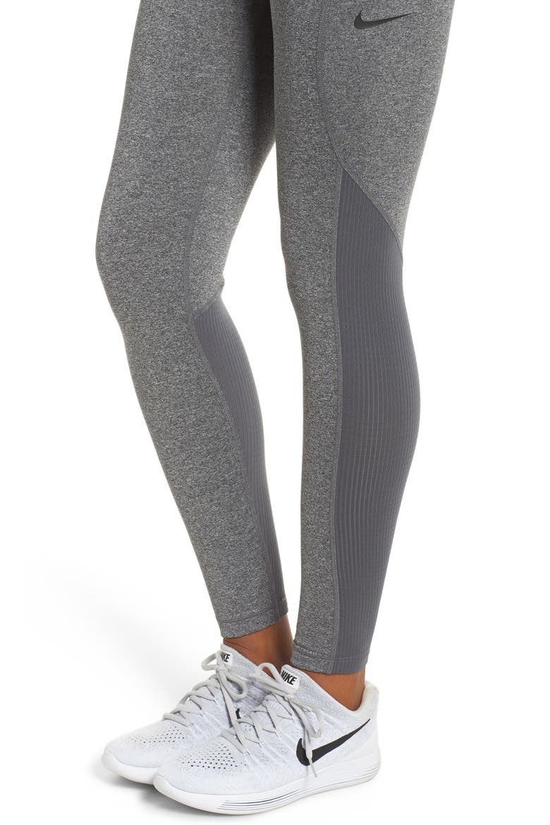 Pro Warm Training Tights, Alternate, color, CHARCOAL HEATHER/ GREY/ BLACK