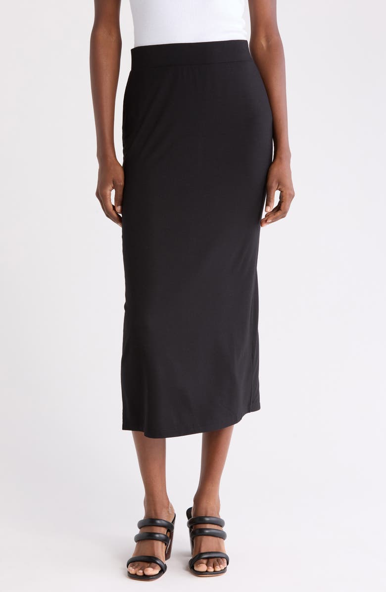 Vince Pull-On Midi Skirt, Main, color, Black