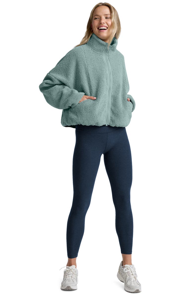 Beyond Yoga Unity Zip Jacket, Alternate, color, Misty Blue Heather