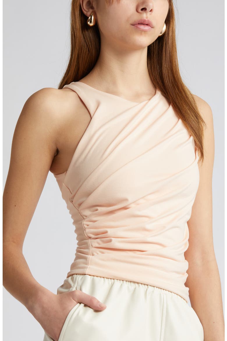 Side Ruched Tank, Alternate, color, BEIGE BISQUE