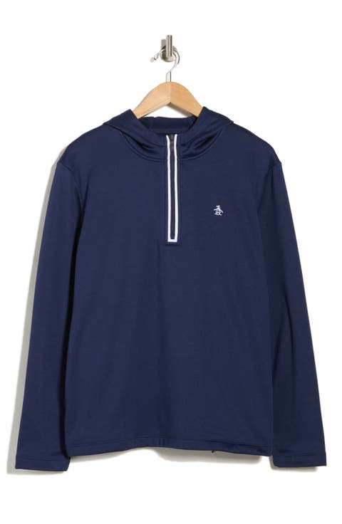 Long Sleeve Half-Zip Fleece Pullover Hoodie