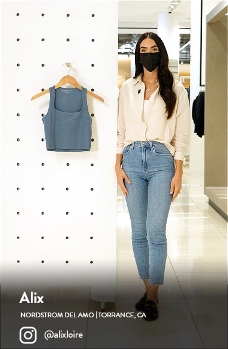 Space Dye Square Neck Crop Tank, sales video thumbnail