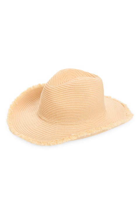 Fringe Woven Cowboy Hat