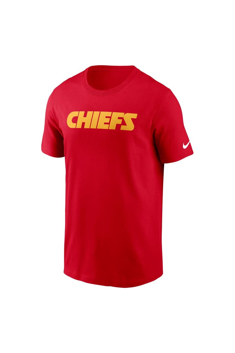 Men's Nike Red Kansas City Chiefs Primetime Wordmark Essential T-Shirt, Alternate, color, Red