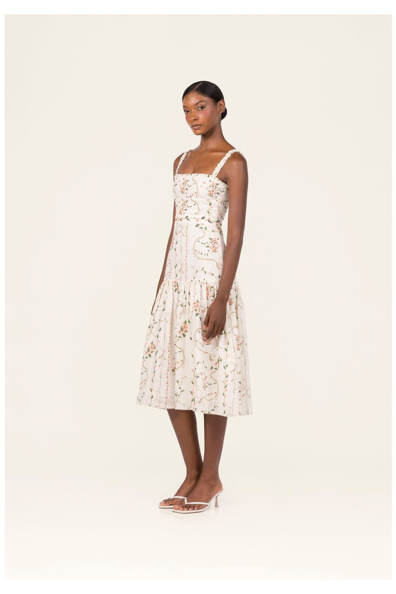 Nispero  Navegante Midi Dress, Alternate, color, Ivory