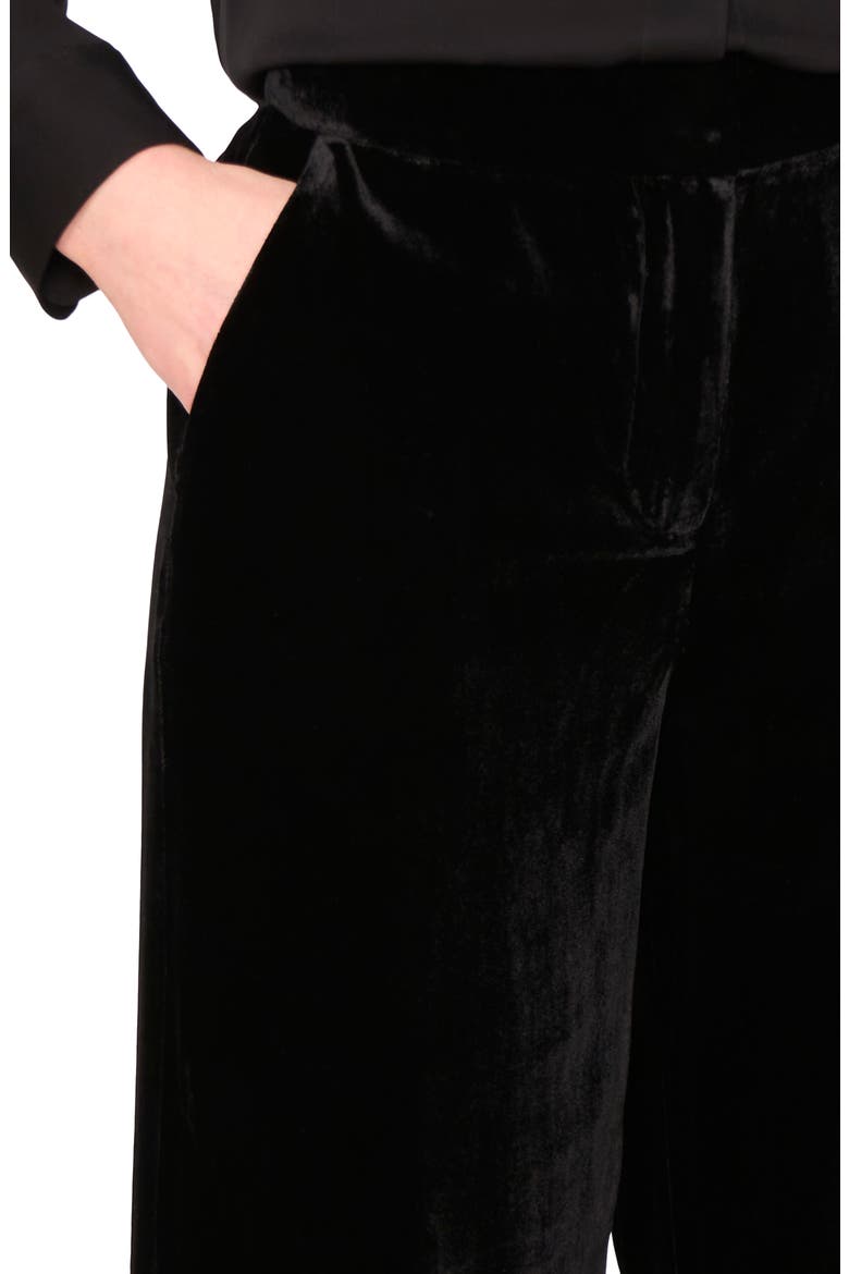 Wide Leg Velvet Pants, Alternate, color, RICH BLACK