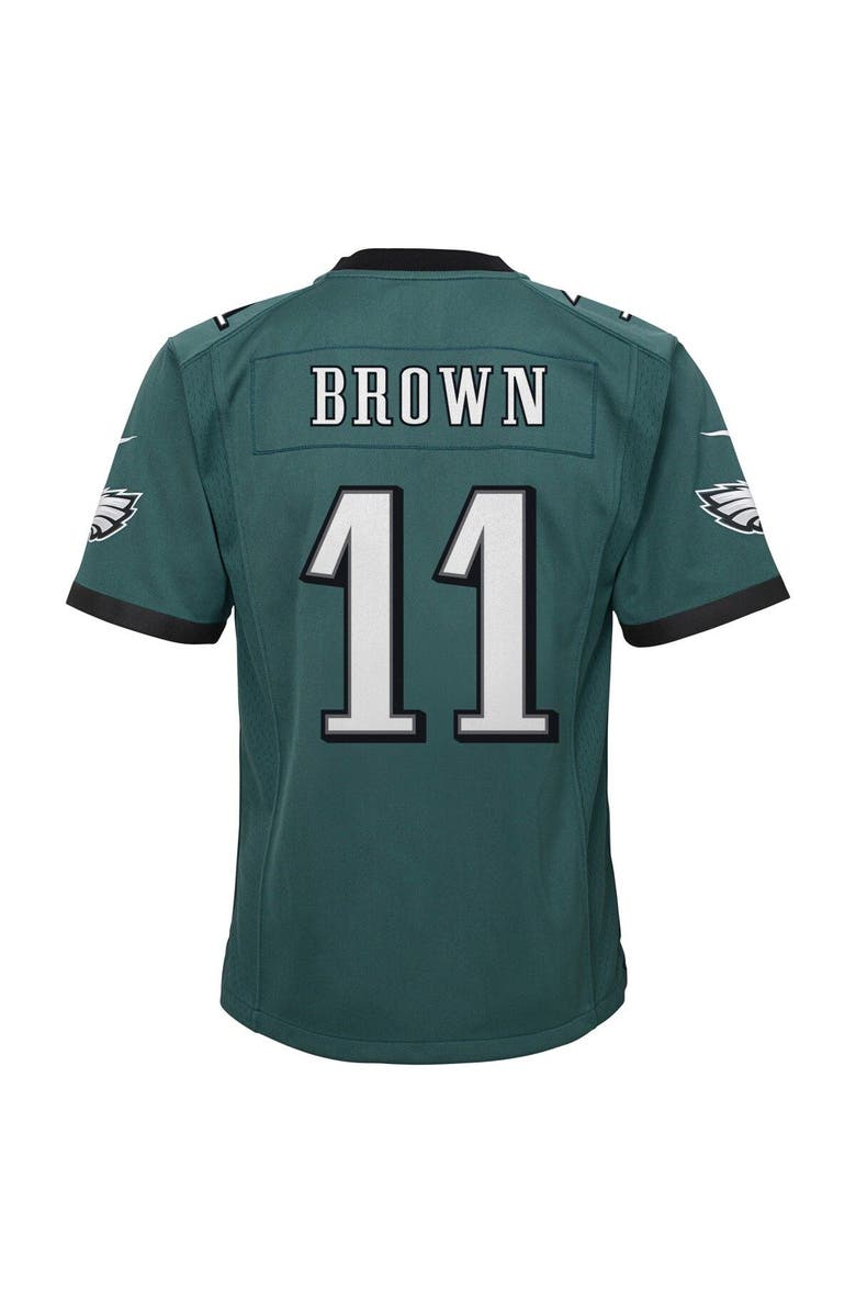 Nike Youth Nike A.J. Brown Green Philadelphia Eagles Game Jersey, Alternate, color, 
