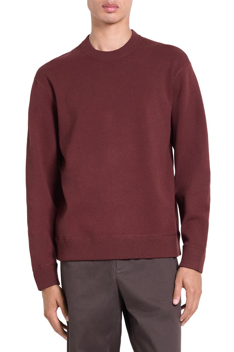 Relaxed Crewneck Sweater, Main, color, DEEP AUBURN - 2U6