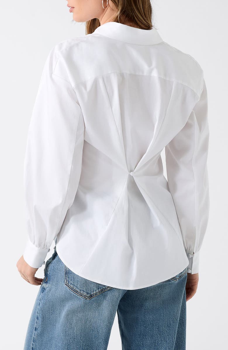 GUESS Erika Stretch Cotton Poplin Button-Up Shirt, Alternate, color, Open