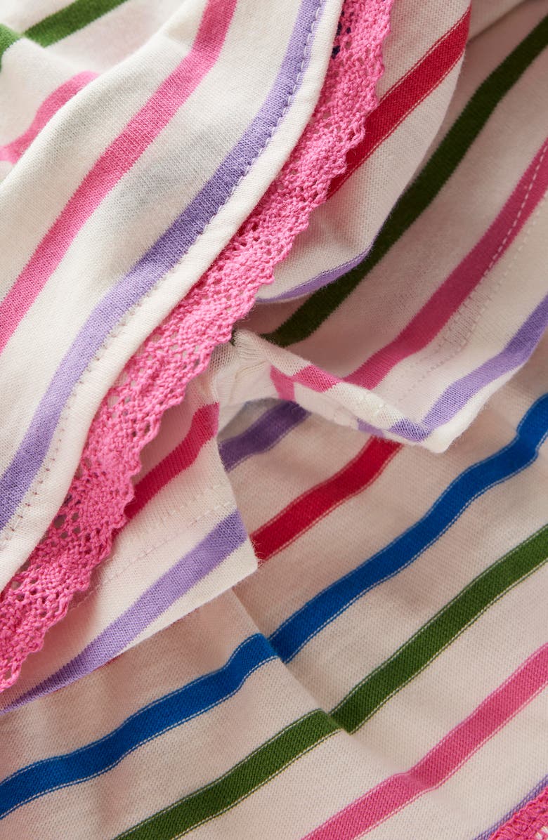 Mini Boden Kids' Stripe Cotton Tiered Skort, Alternate, color, Multi Stripe