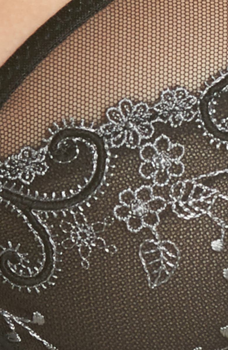 Simone Perele Delice Sheer Underwire Plunge Bra, Alternate, color, Moonlight