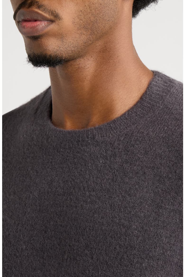 Fuzzy Crewneck Sweater, Alternate, color, GREY DEPTHS