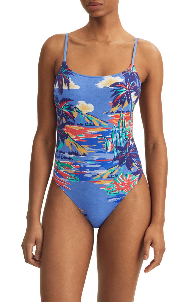 Polo Ralph Lauren Kennedy One-Piece Swimsuit, Main, color, 