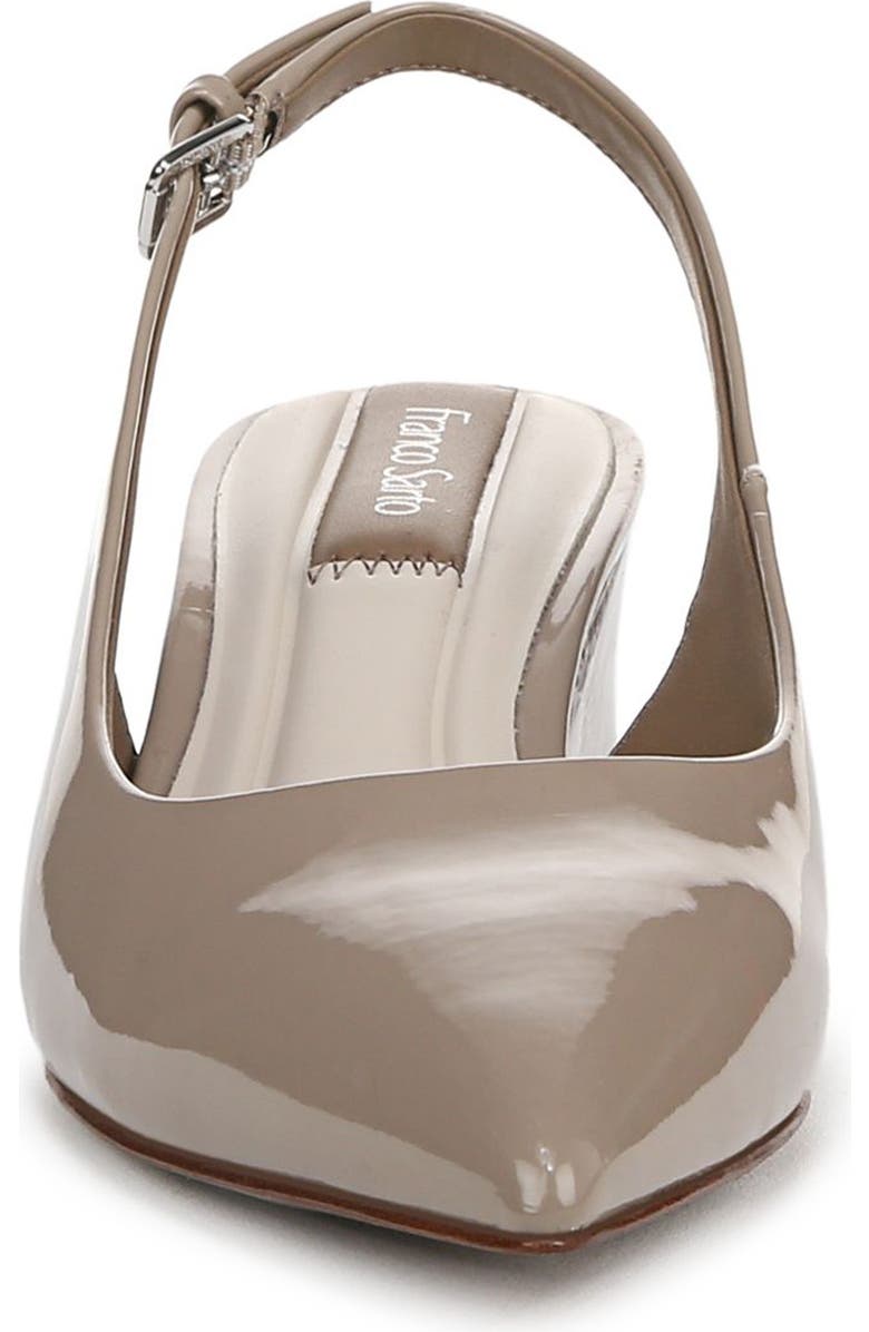 Franco Sarto Racer Slingback Pointed Toe Pump, Alternate, color, Grey Patent