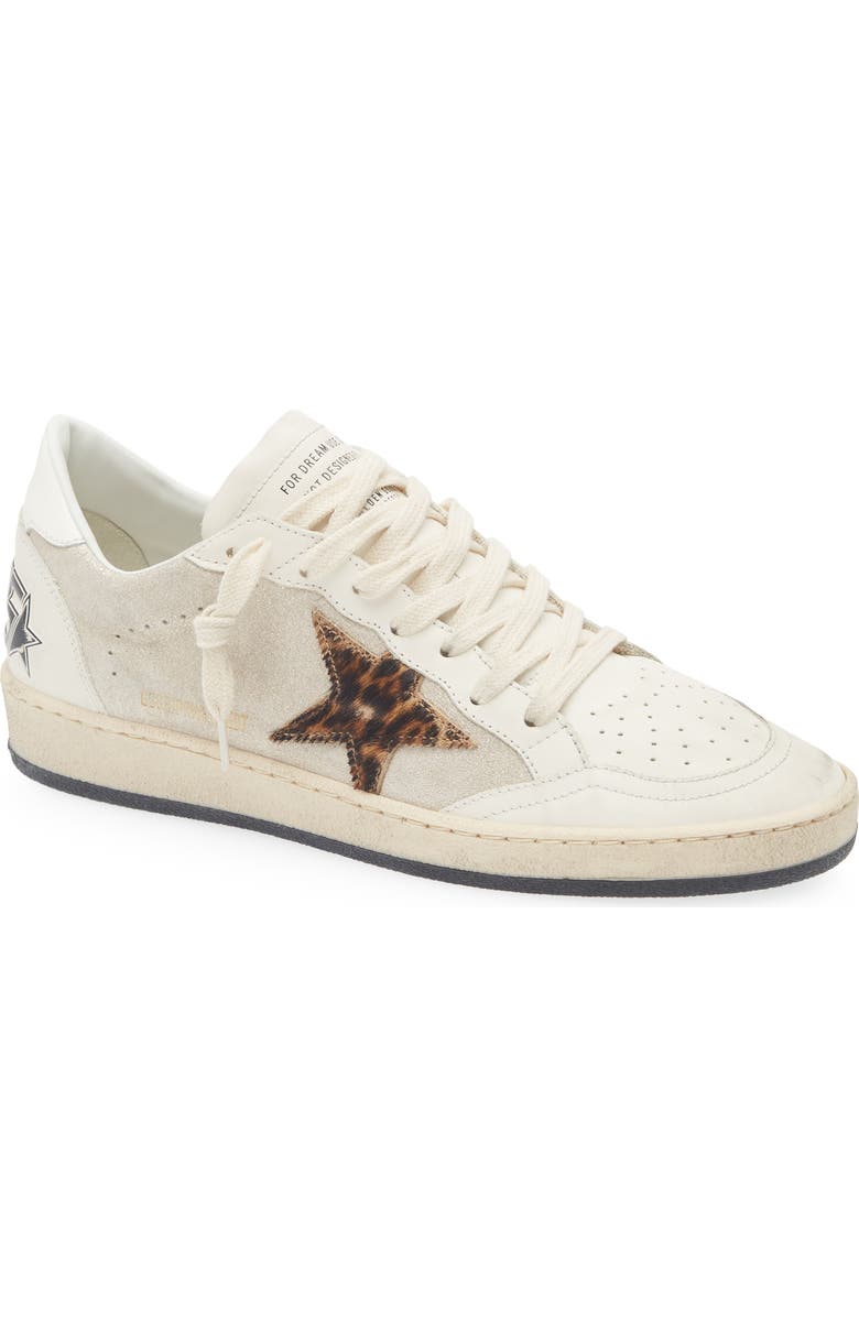 Golden Goose Ball Star Genuine Calf Hair Sneaker, Main, color, Platinum/ White/ Pony