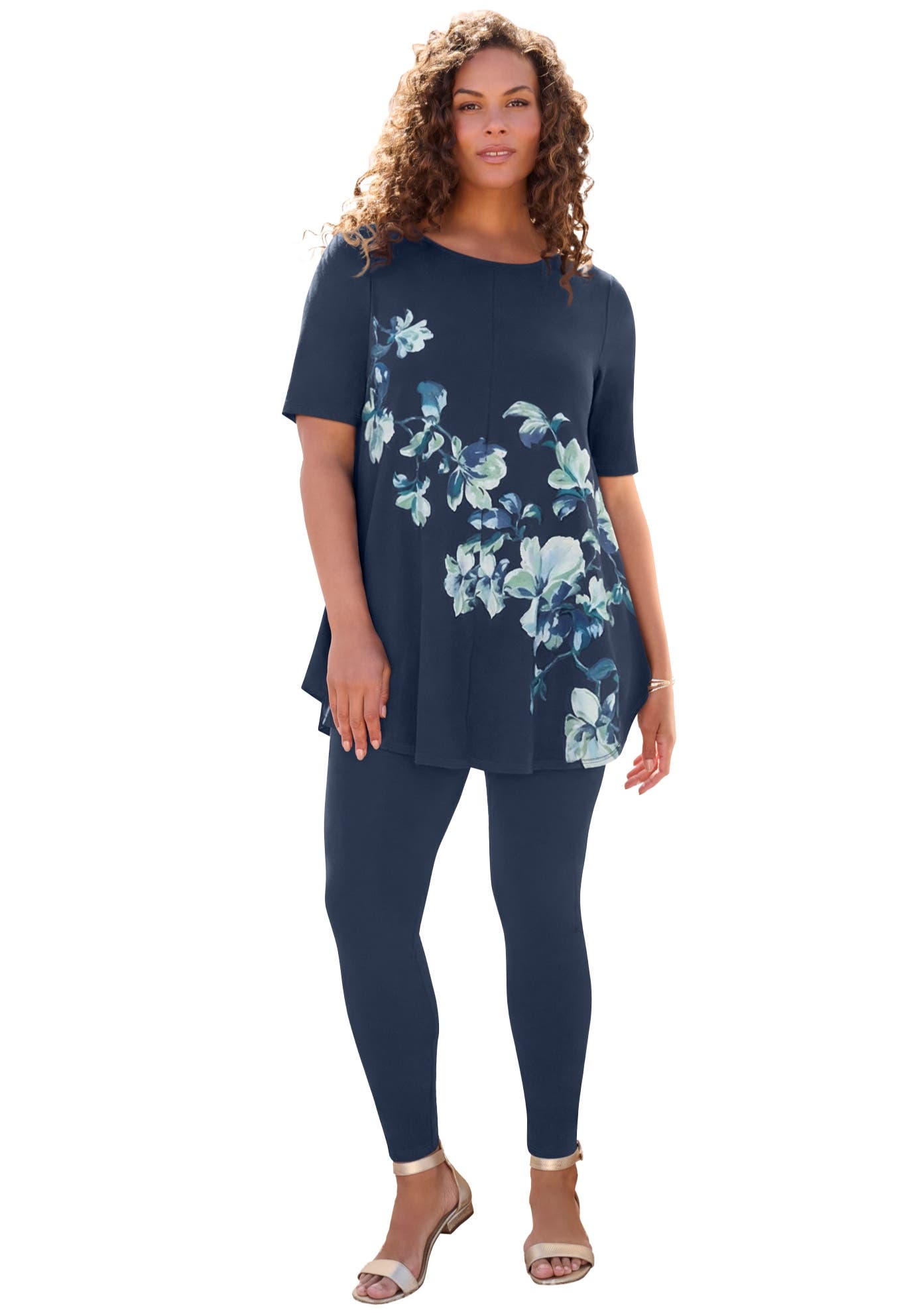 NAVY BIAS FLORAL