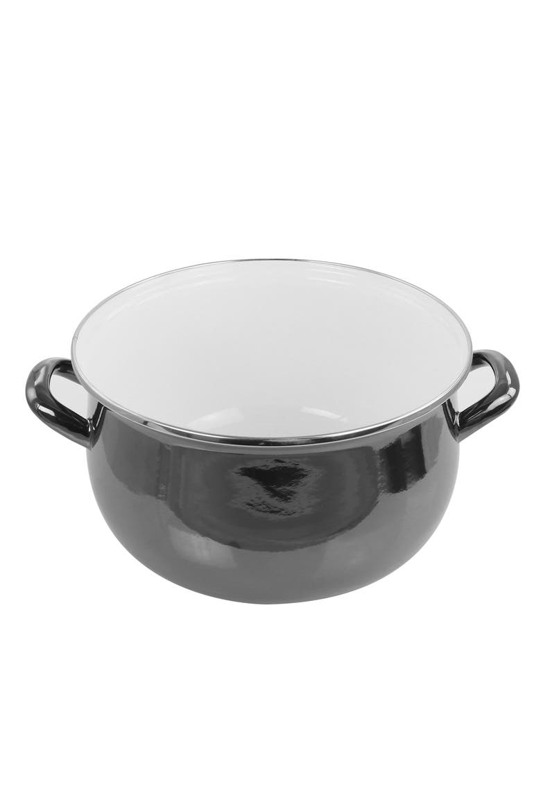 6.5 Quart Steel Casserole with Lid, Alternate, color, Black