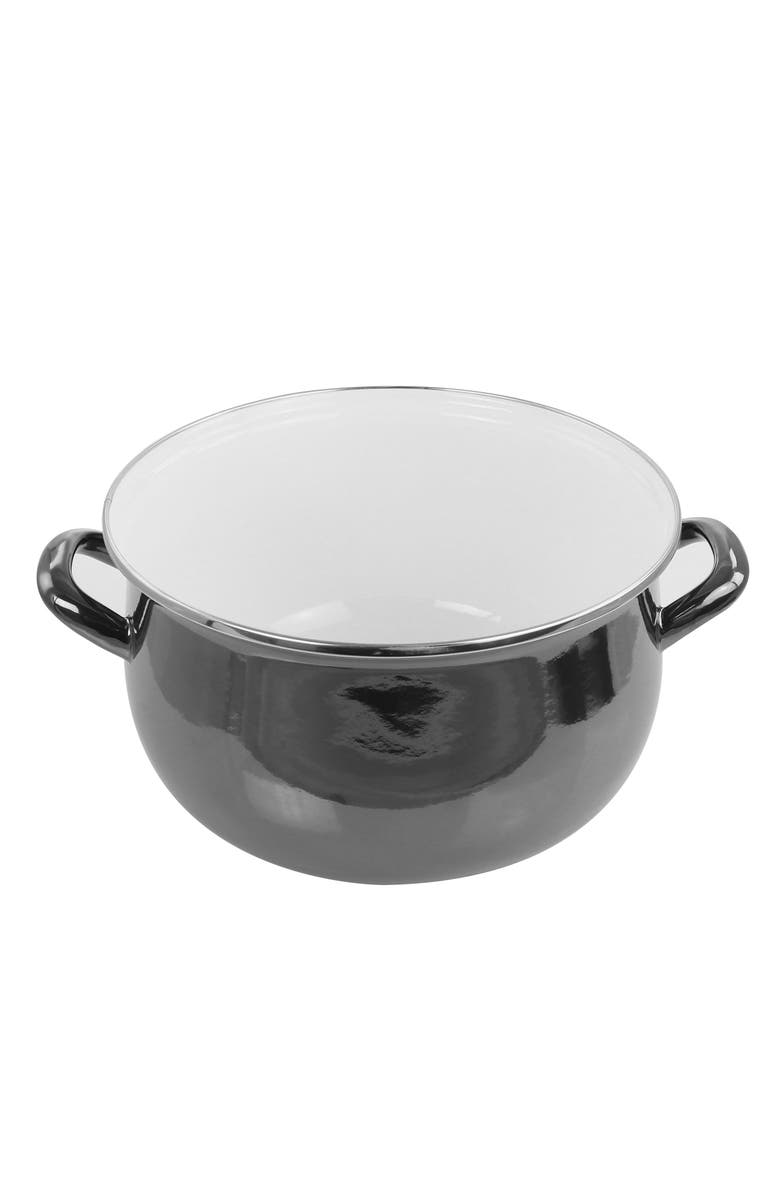 Gibson 6.5 Quart Steel Casserole with Lid, Alternate, color, Black