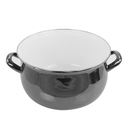 Gibson 6.5 Quart Steel Casserole With Lid In Black