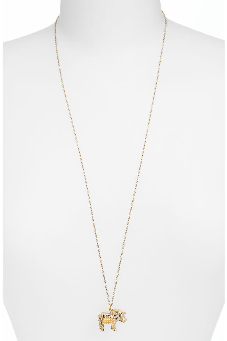 Jewelry That Makes a Difference Elephant Pendant Necklace, Main, color, GOLD/ SILVER