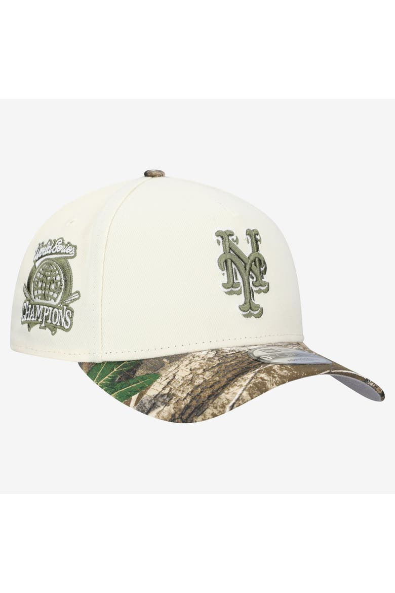 Men's New Era Khaki/Realtree Camo New York Mets 9FORTY A-Frame Adjustable Hat, Main, color, Khaki