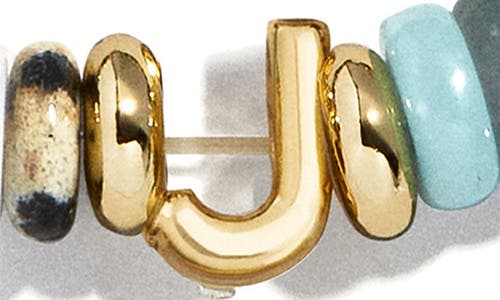 Baublebar Amaris Semiprecious Initial Beaded Stretch Bracelet In Multi