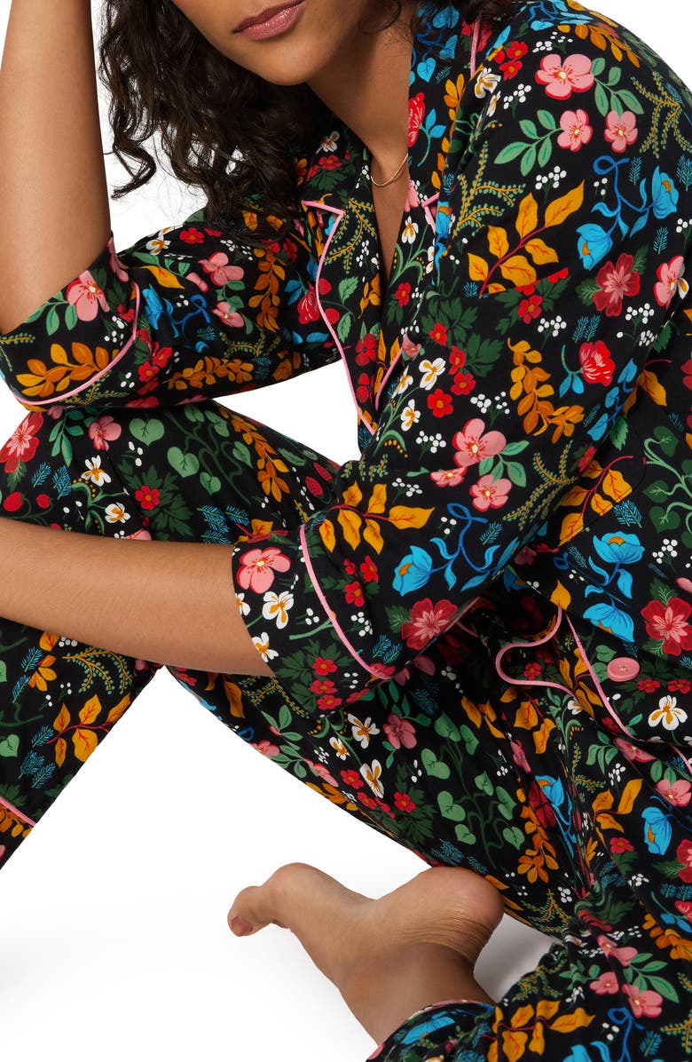 BedHead Pajamas Print Stretch Organic Cotton Crop Pajamas, Alternate, color, 