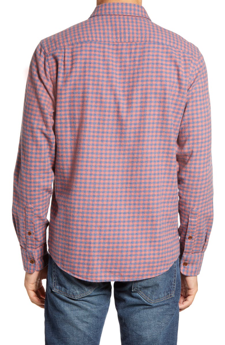 Faherty Stretch Seaview Check Flannel Button-Up Shirt, Alternate, color, 