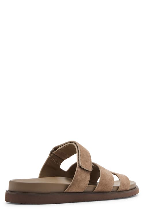 Madden Maiven Slide Sandal In Taupe Suede