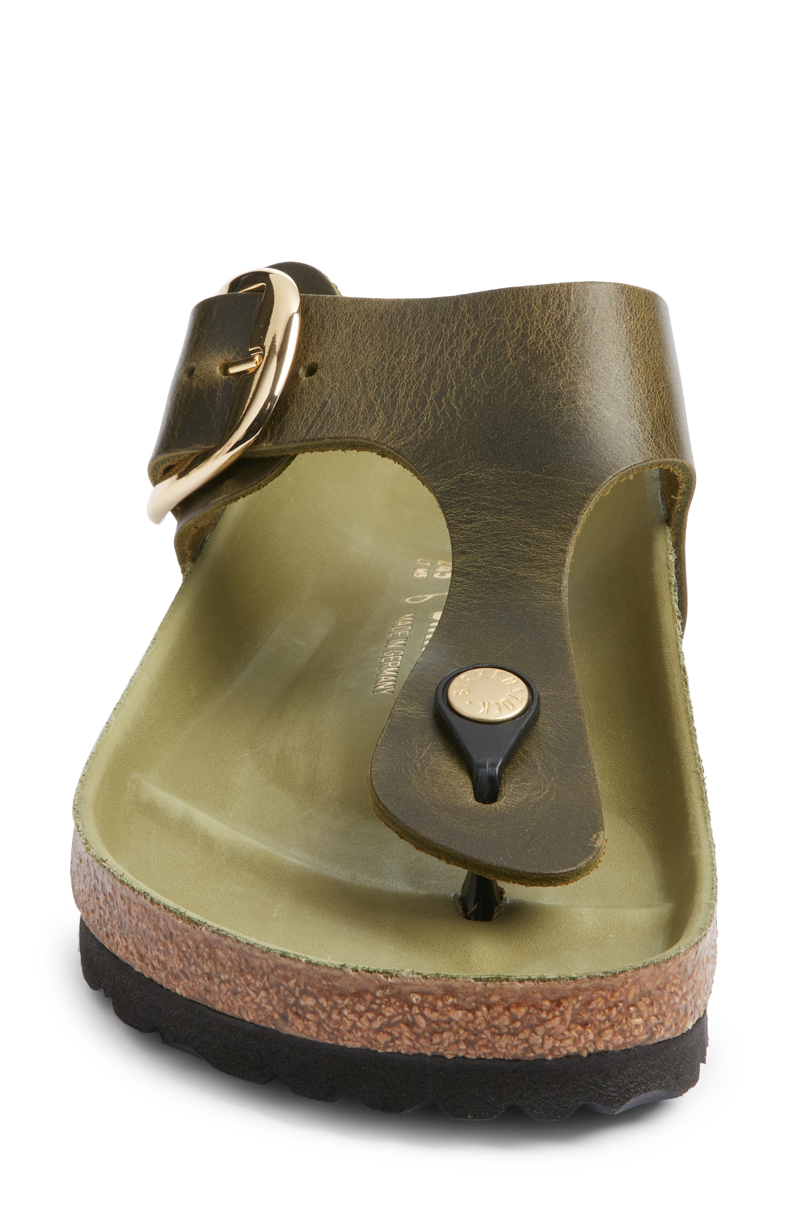 Birkenstock Gizeh Big Buckle Slide Sandal, Alternate, color, Green