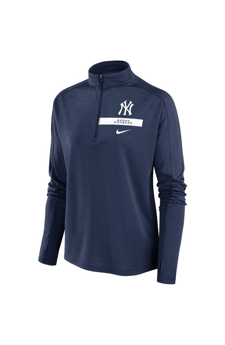 Nike Women's Nike Navy New York Yankees Primetime Local Touch Pacer Quarter-Zip Top, Alternate, color,