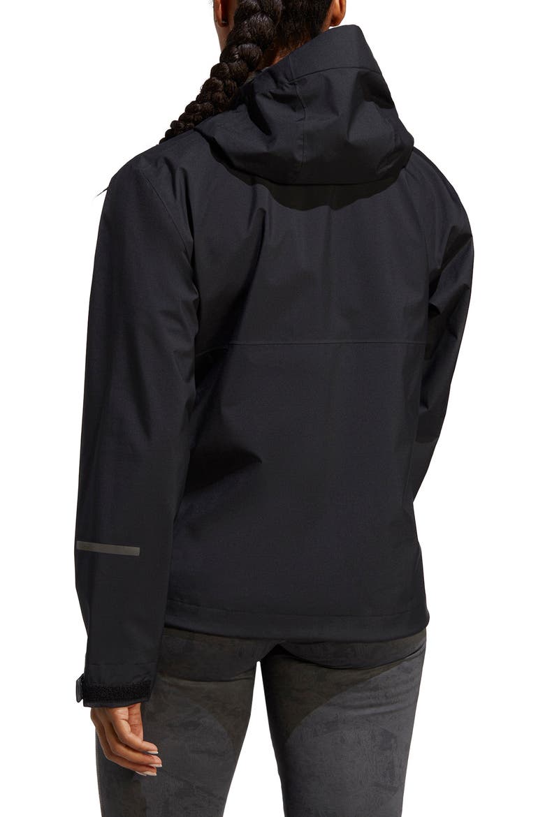 Terrex Multi RAIN.RDY Waterproof Hooded Rain Jacket, Alternate, color, BLACK
