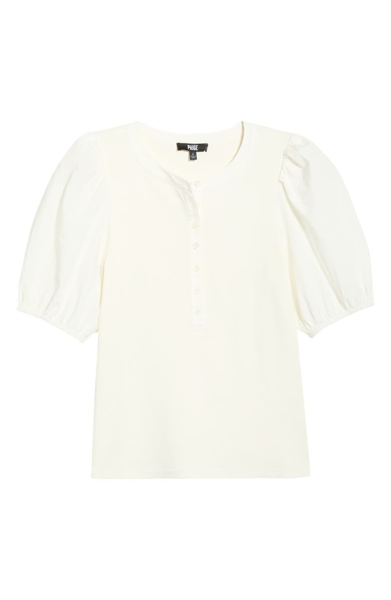 PAIGE Brandy Puff Sleeve Shirt, Alternate, color, White