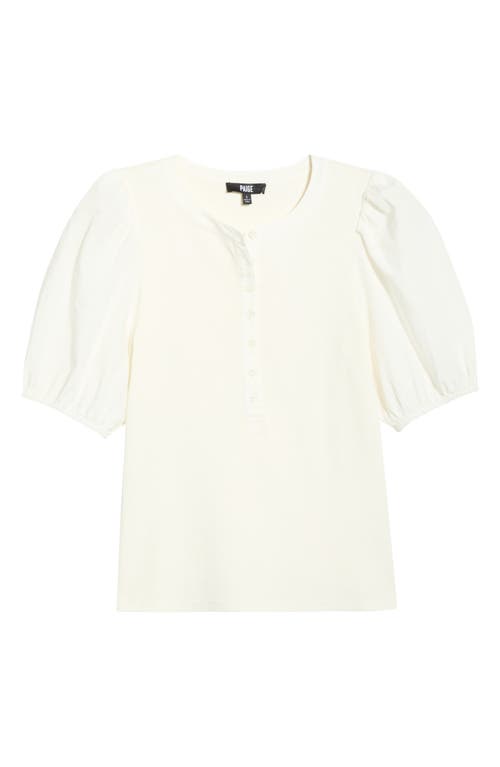 Paige Brandy Puff Sleeve Shirt In White