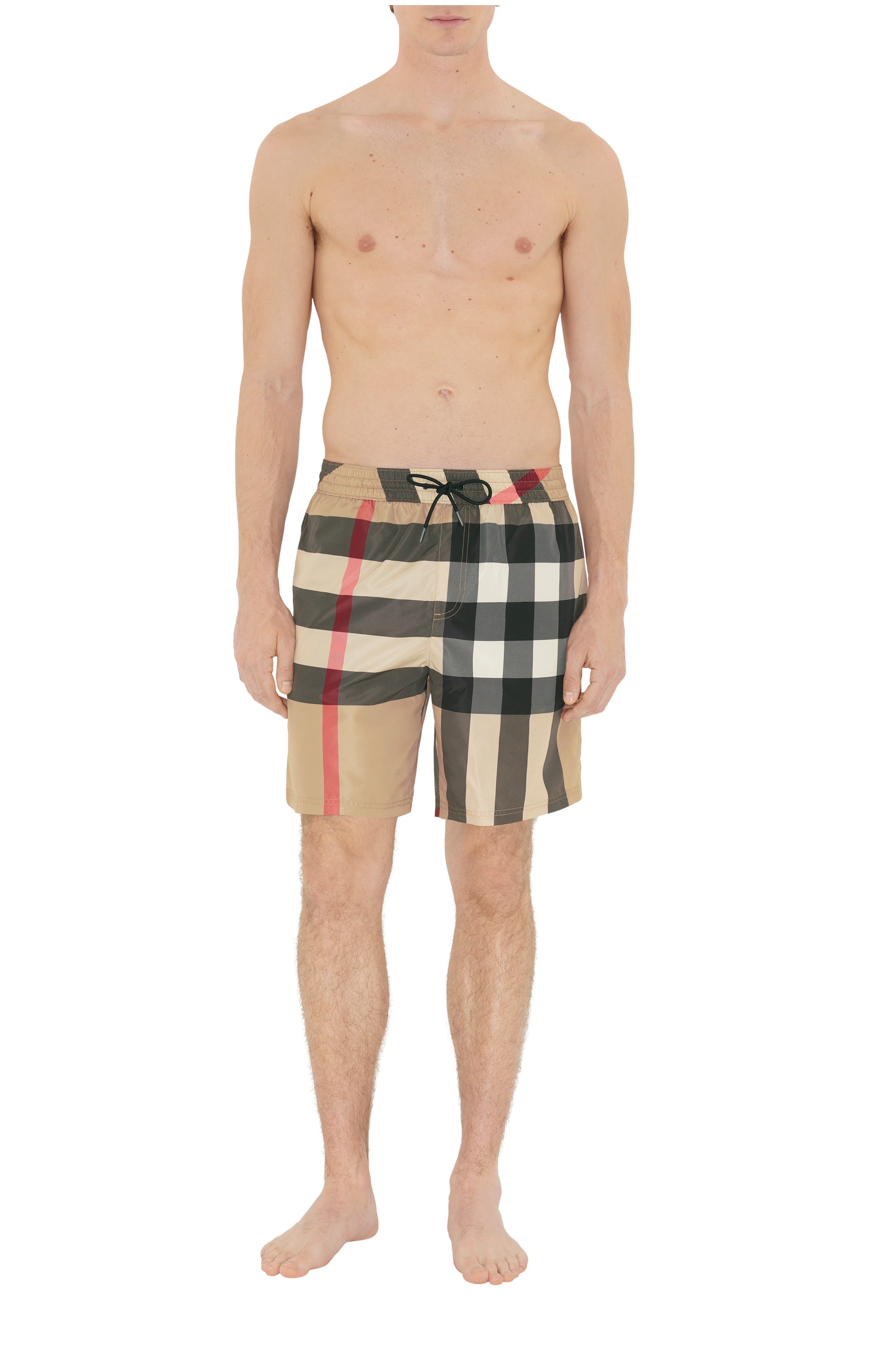 burberry swimsuit mens brown